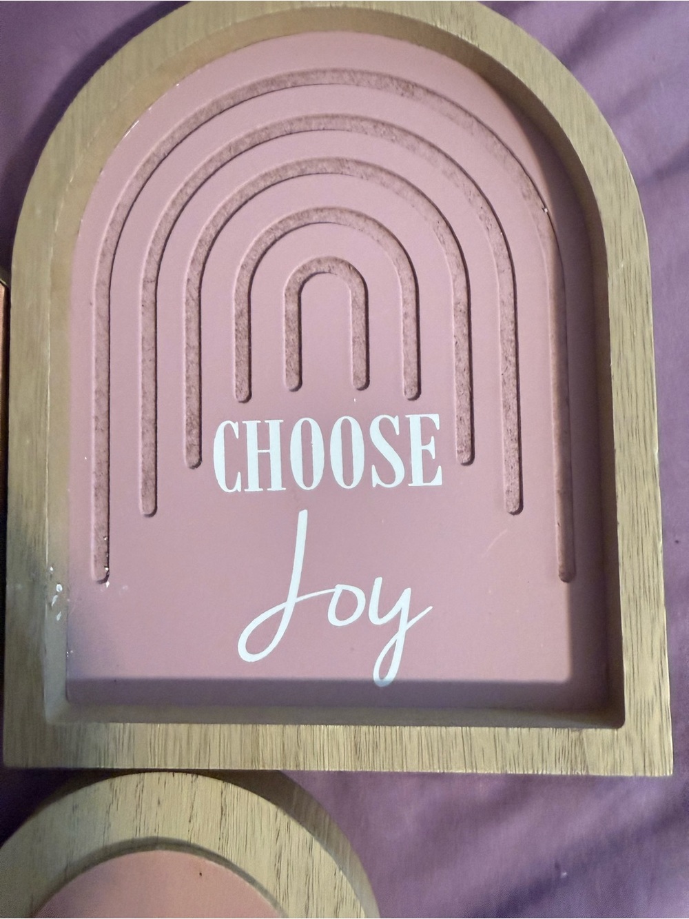 Pink Inspirational Wooden Wall Decor Set - Picture 7 of 7